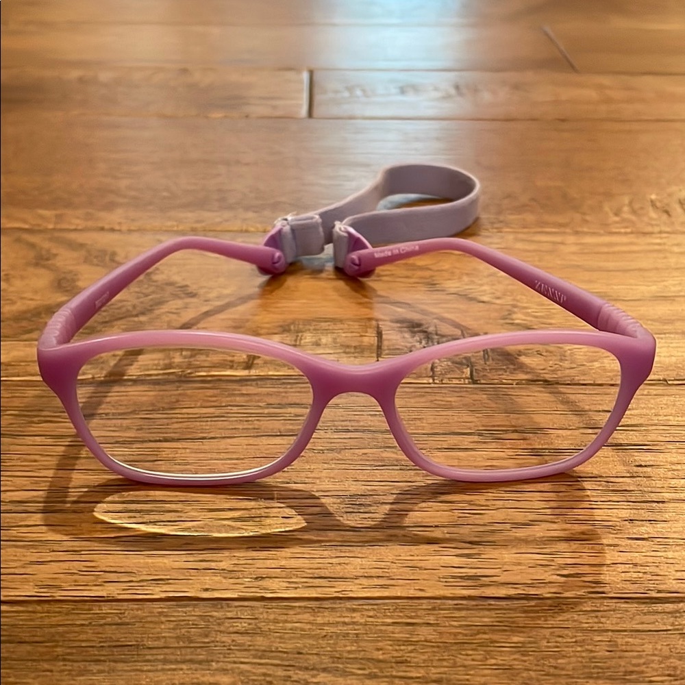 Zenni Optical Kids Girls Light Purple Flexible Glasses - Removable Strap